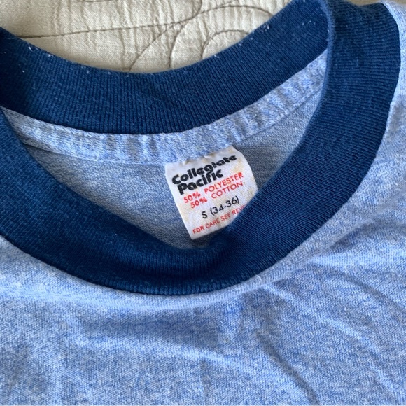 VINTAGE 70s UCLA Graphic Ringer Tee Sz S - Picture 2 of 5